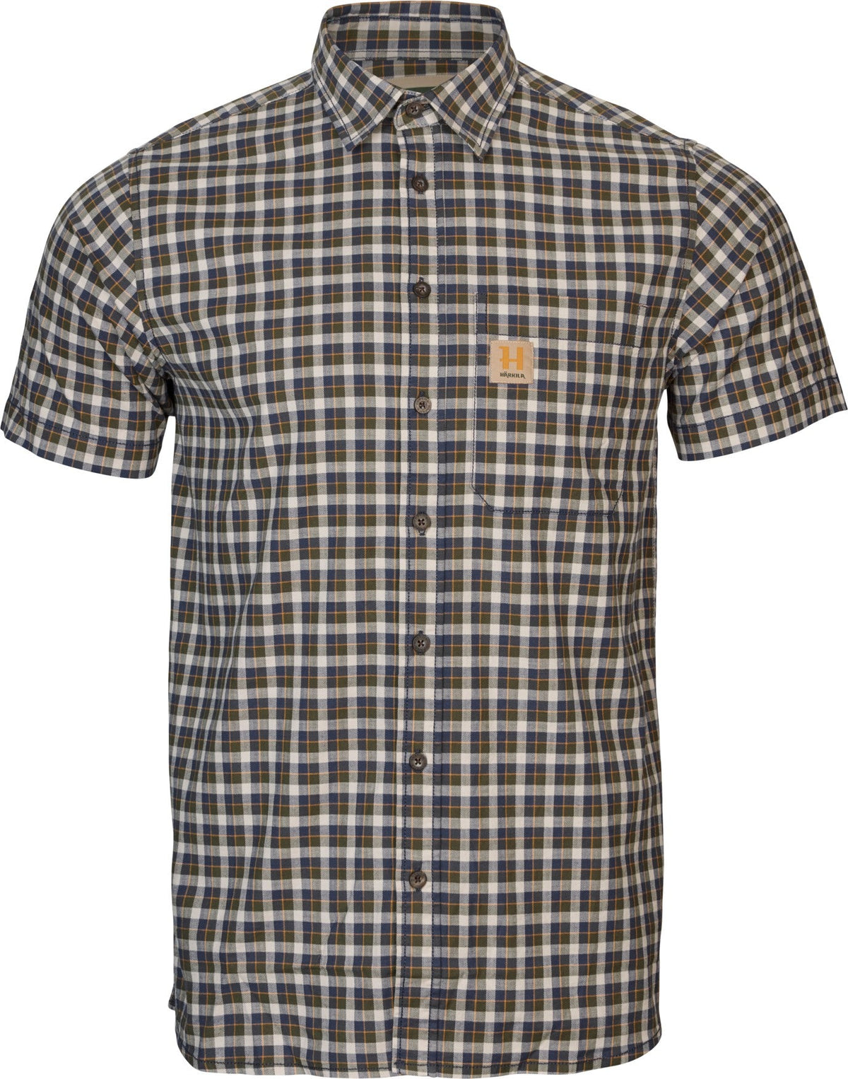 Fjell S/S-skjorta Naval Blue Check - Härkila