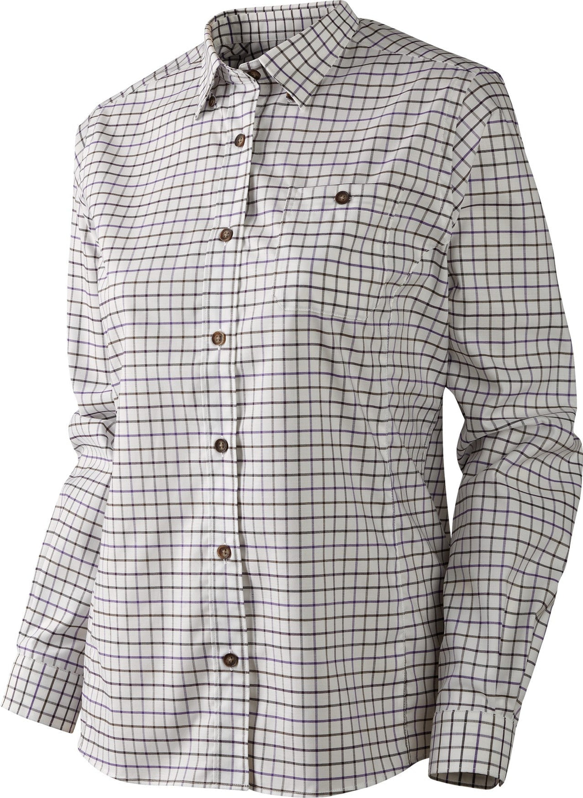 Lancaster Lady L/S skjorta Blackberry check - Härkila