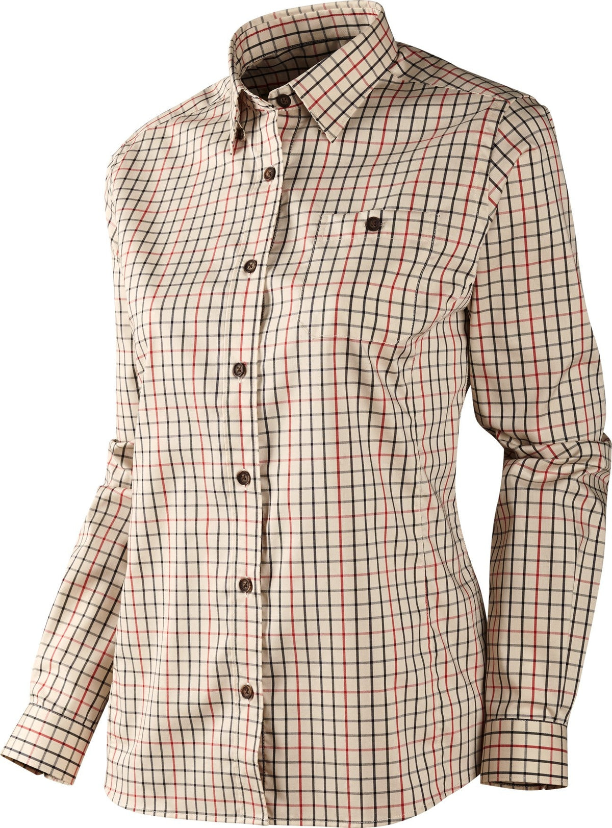 Lancaster Lady L/S skjorta Red check - Härkila
