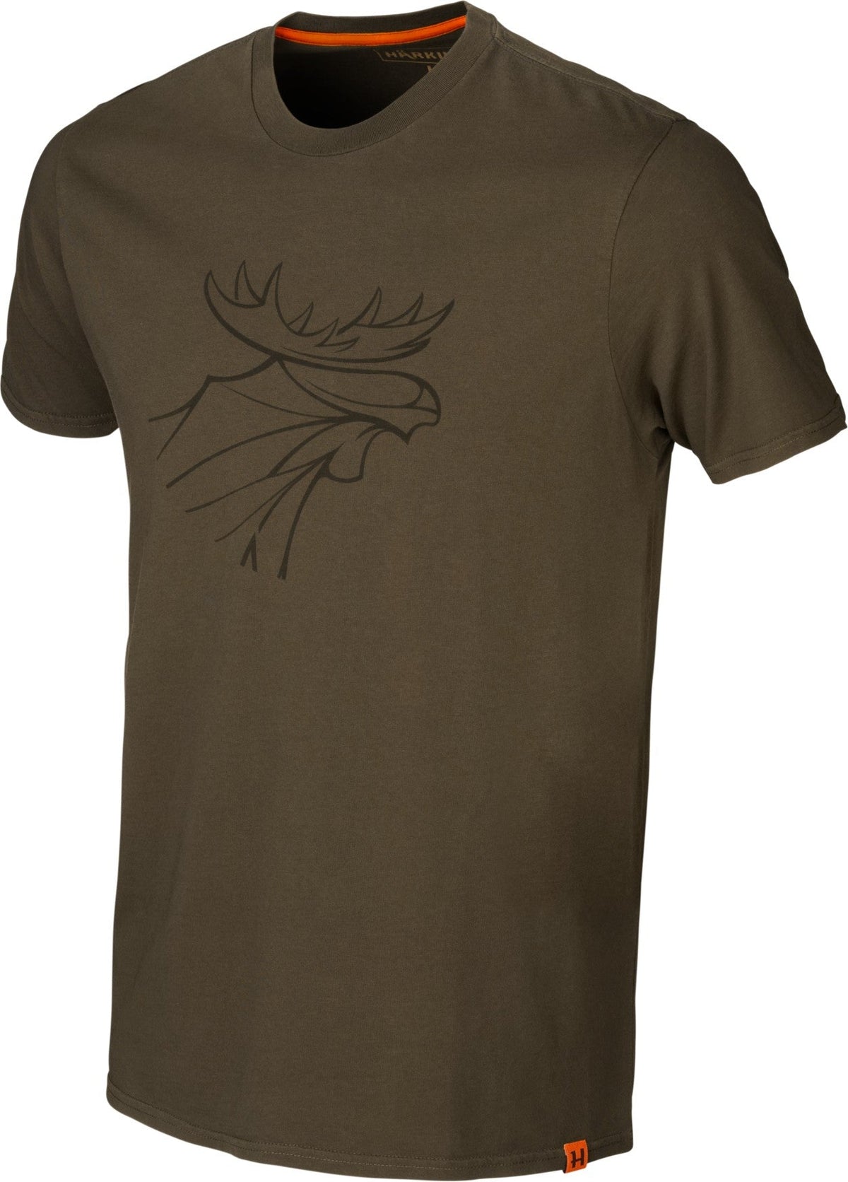 Grafisk t-shirt 2-pack Willow green/Slate brown - Härkila
