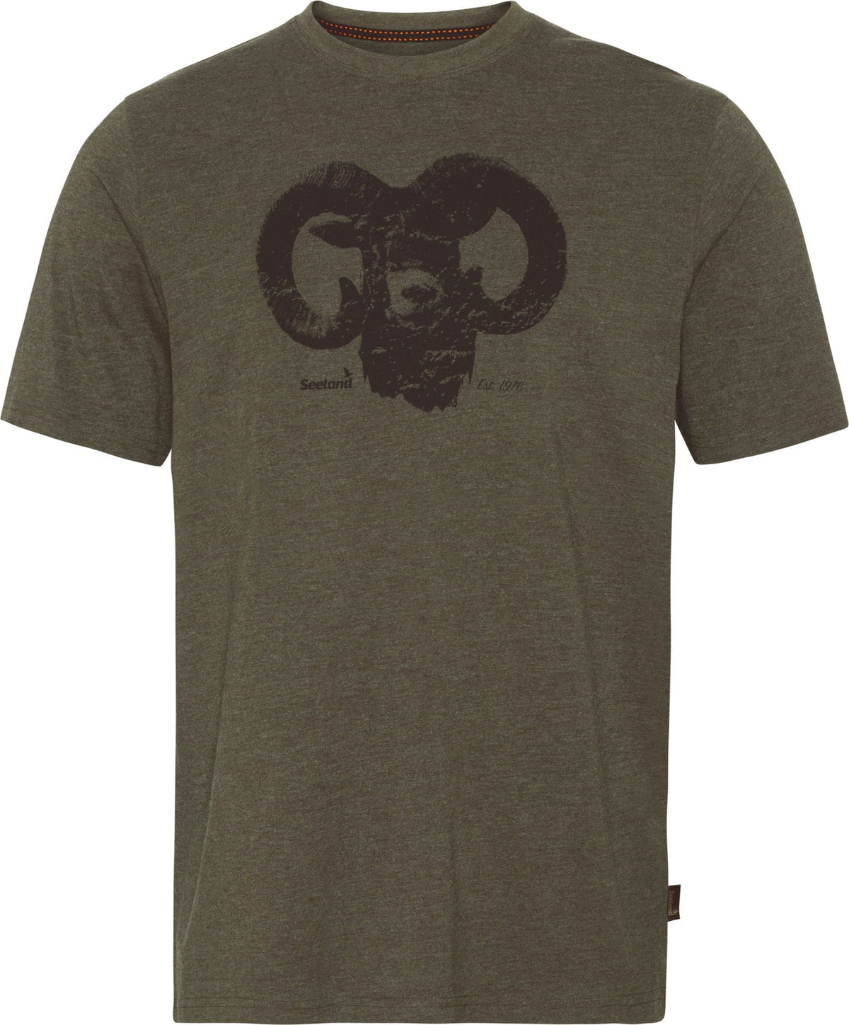 Frilufts-t-shirt Pine green melange - Seeland