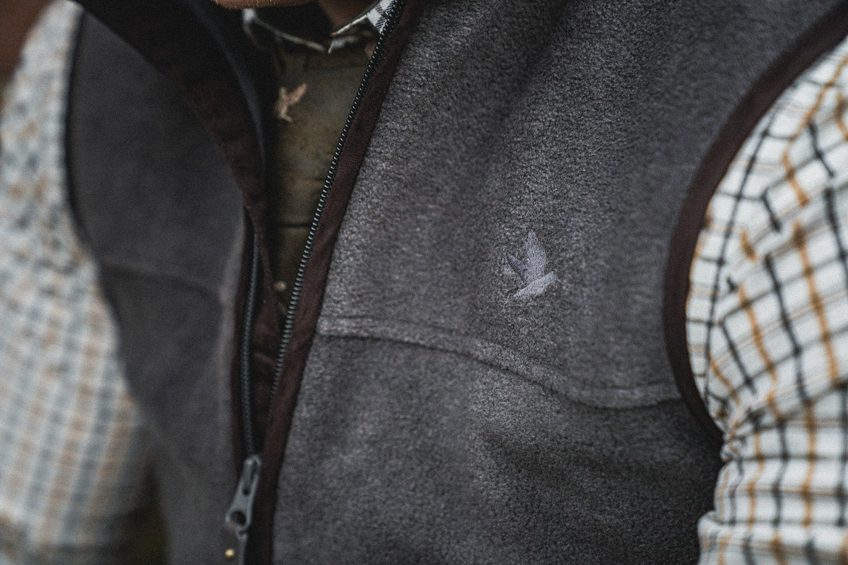Woodcock Earl Fleece väst Dark Grey Melange - Seeland