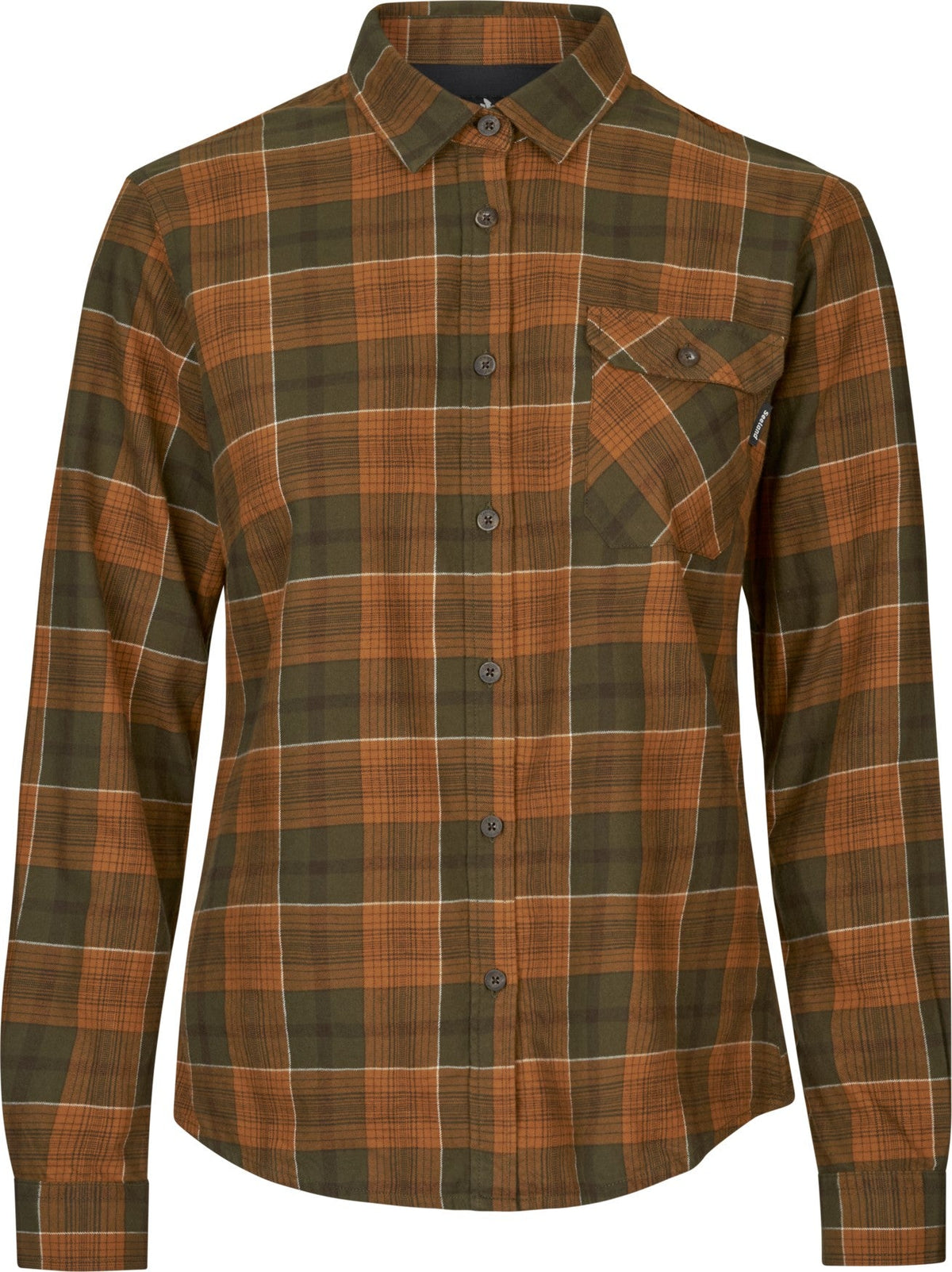 Skye Flannel skjorta för kvinnor Grizzly Brown/Terracotta Check - Seeland