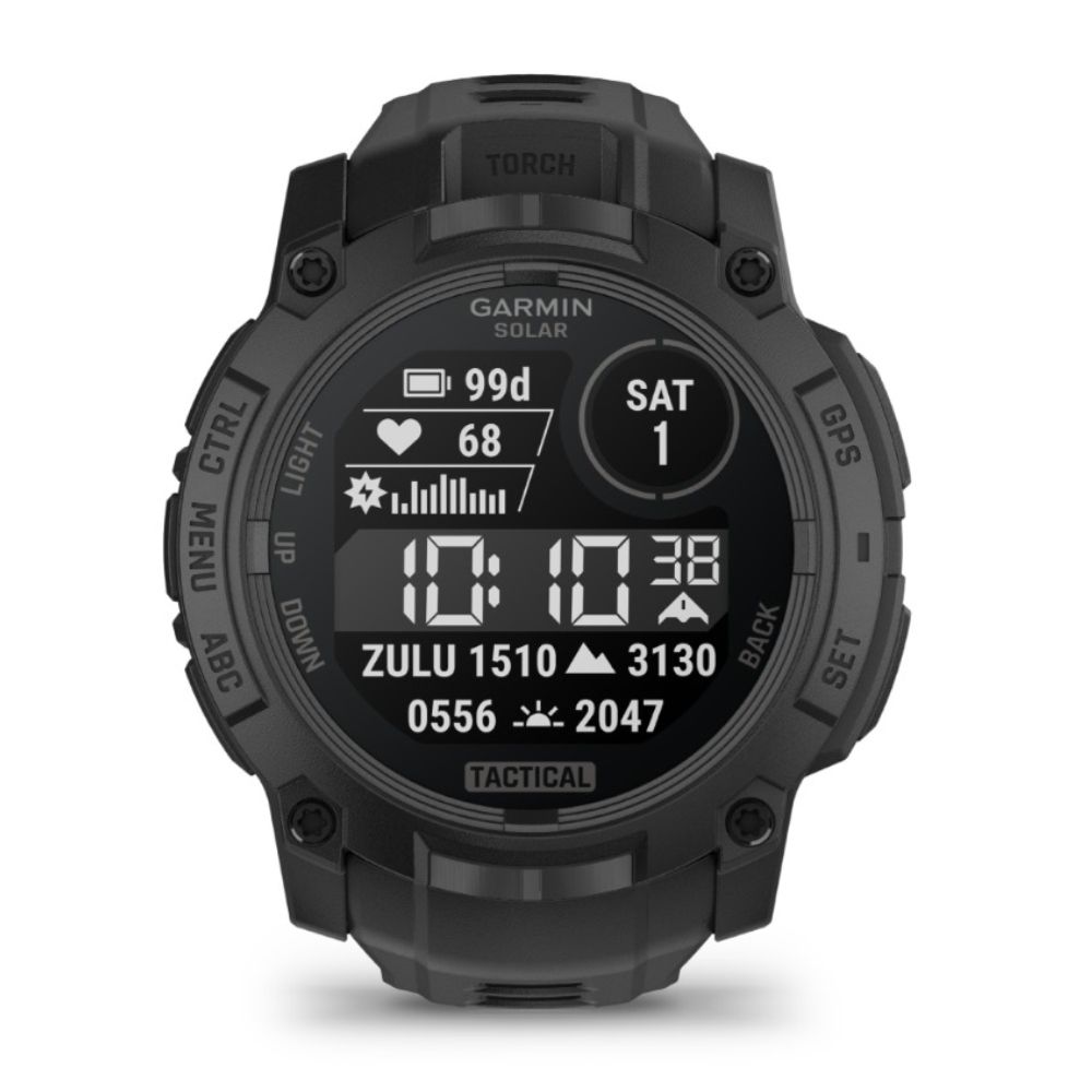 Instinct® 3 – 45 mm, Solar, Tactical Edition, Svart med Svart rem – Garmin