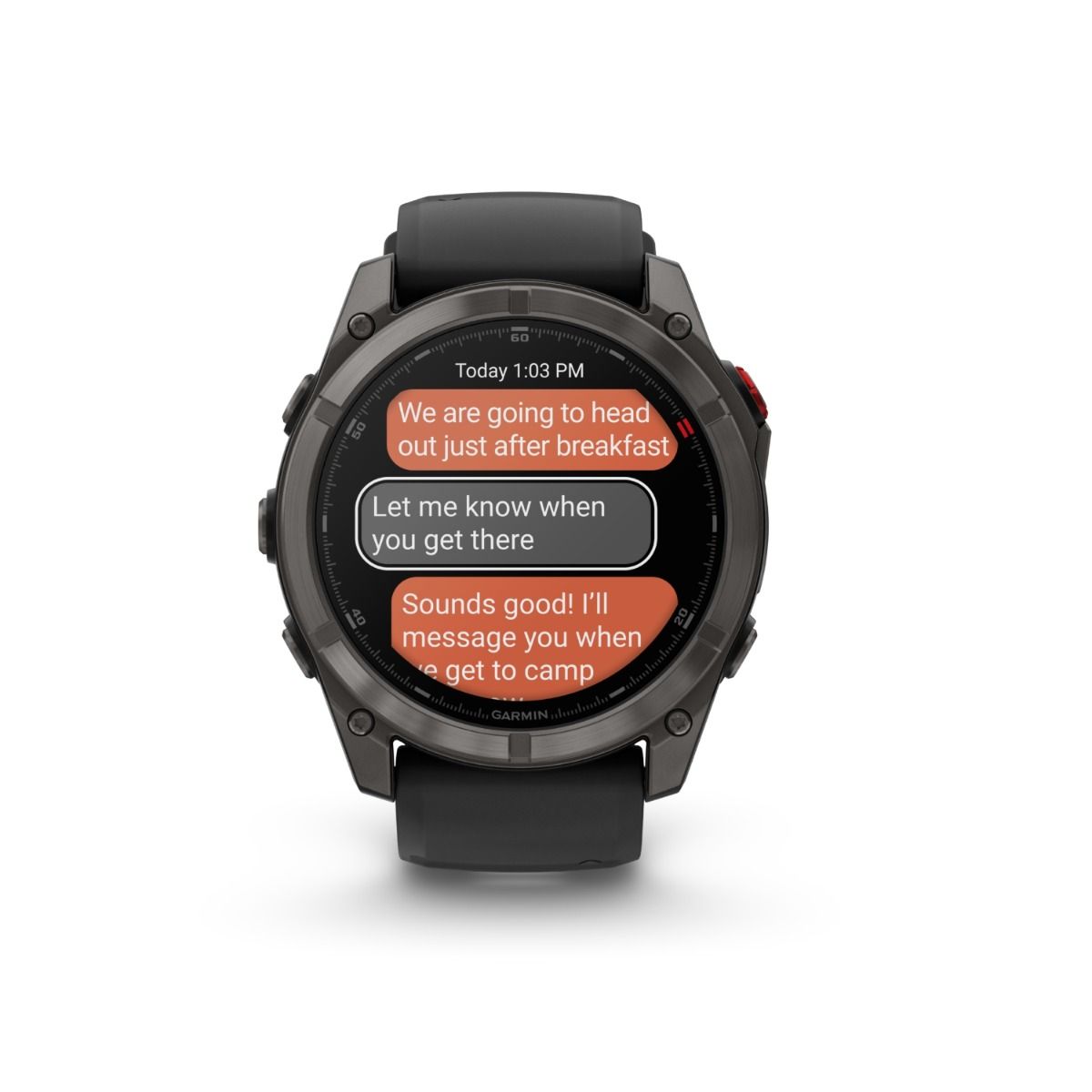 fēnix® 8 Pro – 51 mm, AMOLED, Sapphire, titan med silikonrem i Graphite/Svart – Garmin