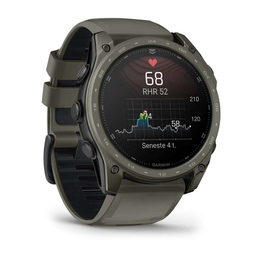 tactix® 8 – 51 mm, AMOLED, Cerakote®-beläggning, Inklusive Applied Ballistics Ultralight™ Solver och Olive Cerakote®-beläggning – Garmin