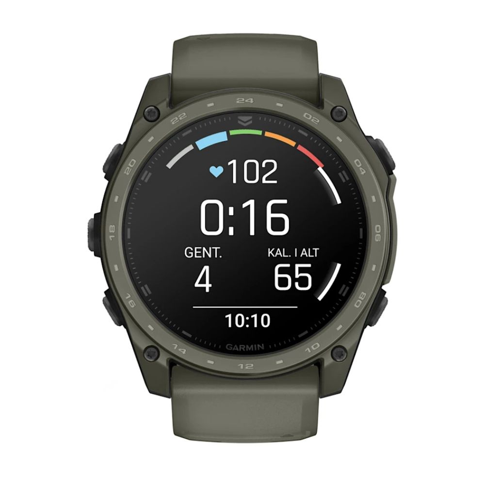 tactix® 8 – 51 mm, AMOLED, Cerakote®-beläggning, Inklusive Applied Ballistics Ultralight™ Solver och Olive Cerakote®-beläggning – Garmin