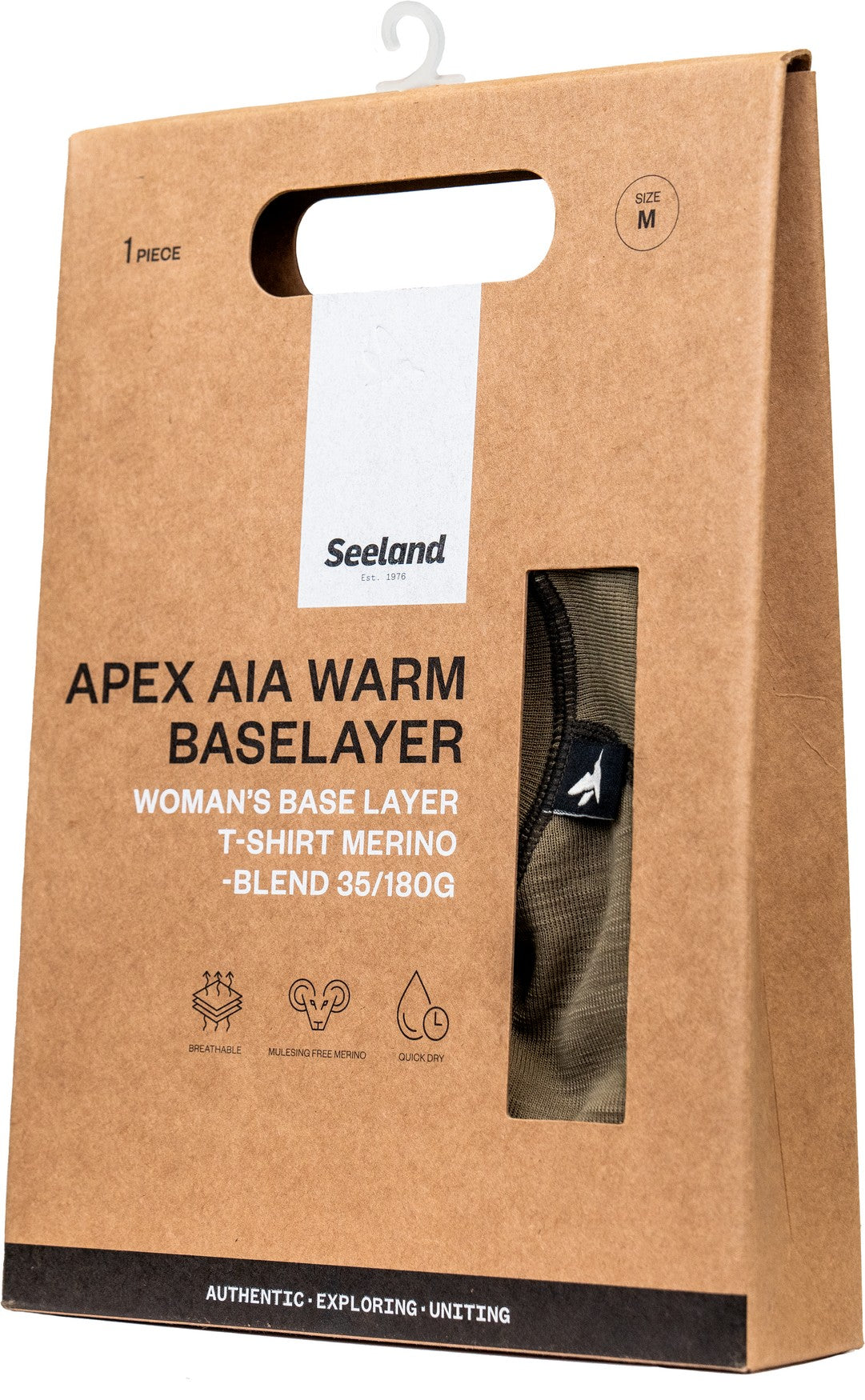 Apex Aia Merino T-tröja Covert Green - Seeland