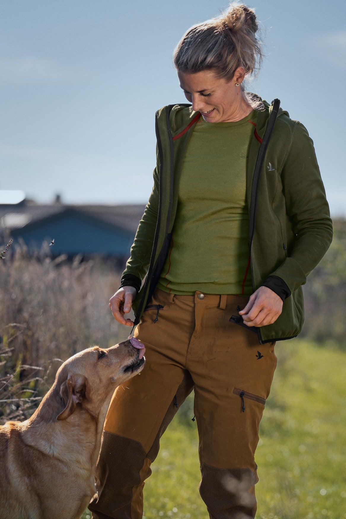 Powerfleece dam Pine green - Seeland