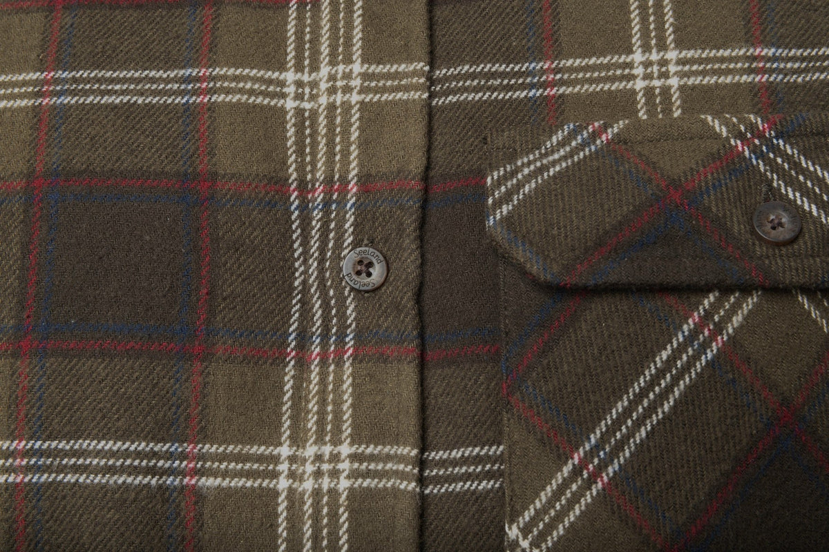 Glen Flanellskjorta Pine green rutig - Seeland
