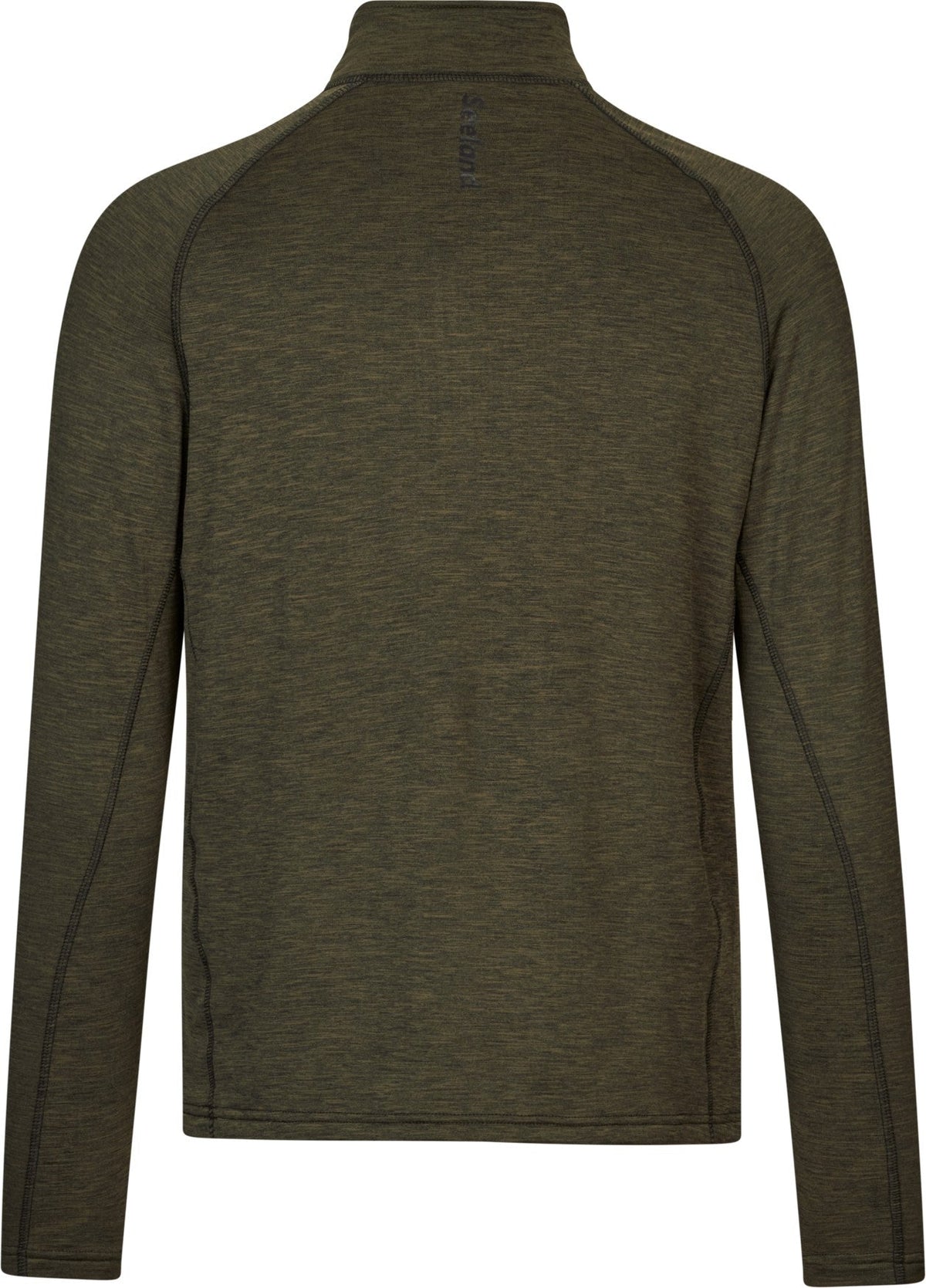 Peak Halv Dragkedja Pine green melange - Seeland