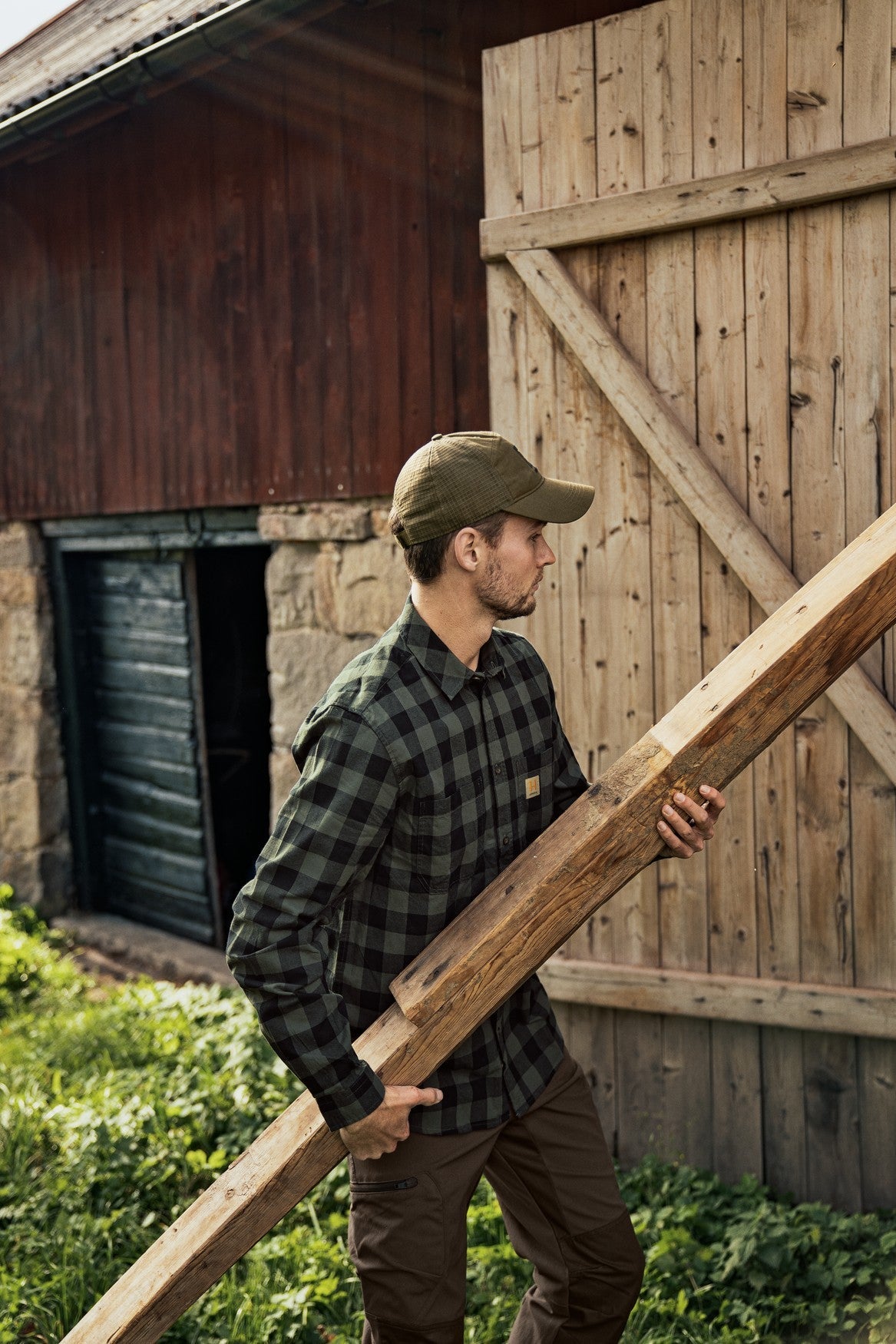 Scandinavian långärmad skjorta Green check - Härkila