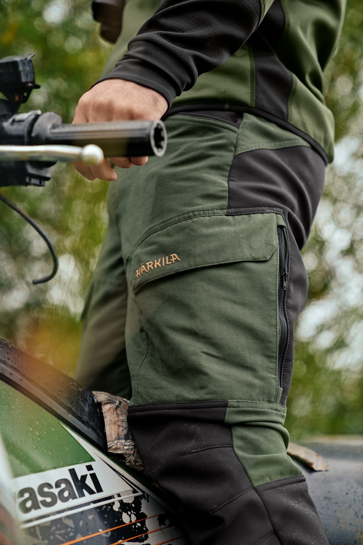 Scandinavian byxor - Duffel green/Svart - Härkila