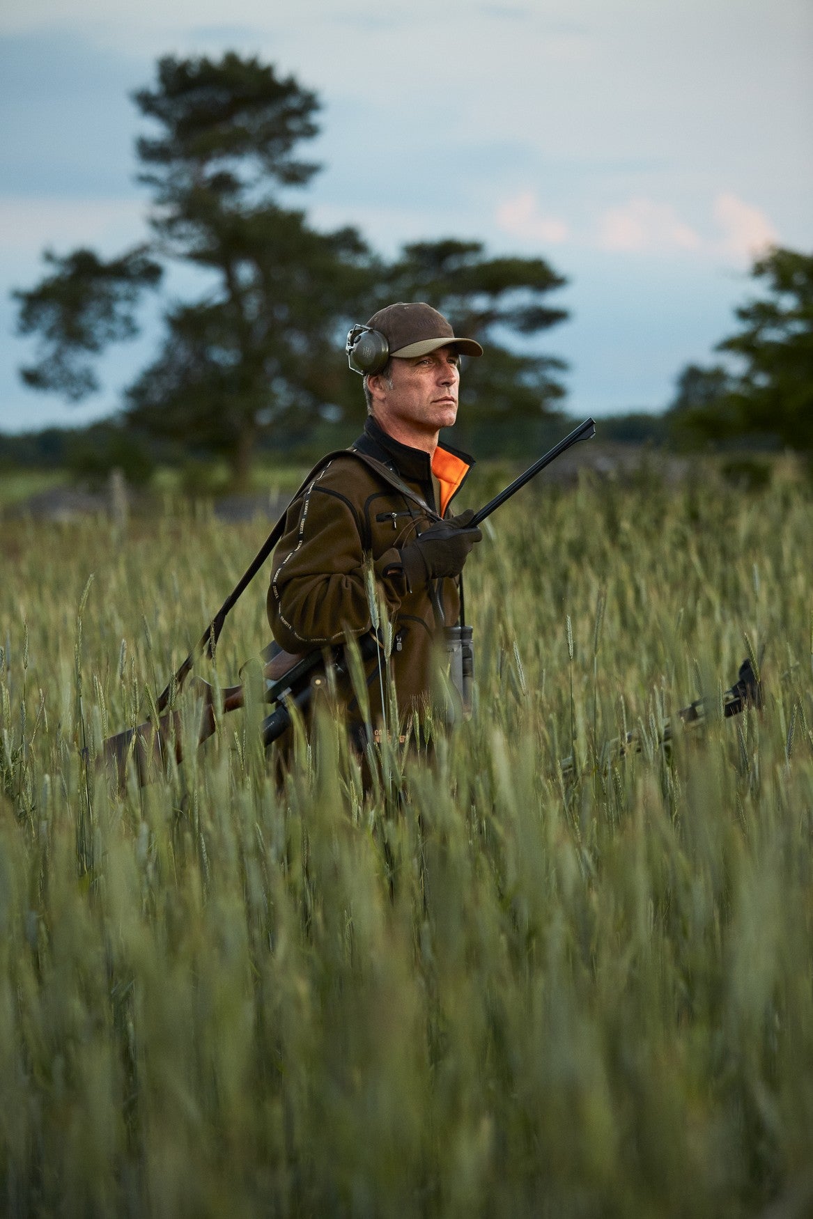 Kamko Fleecejacka Hunting green/Orange blaze - Härkila