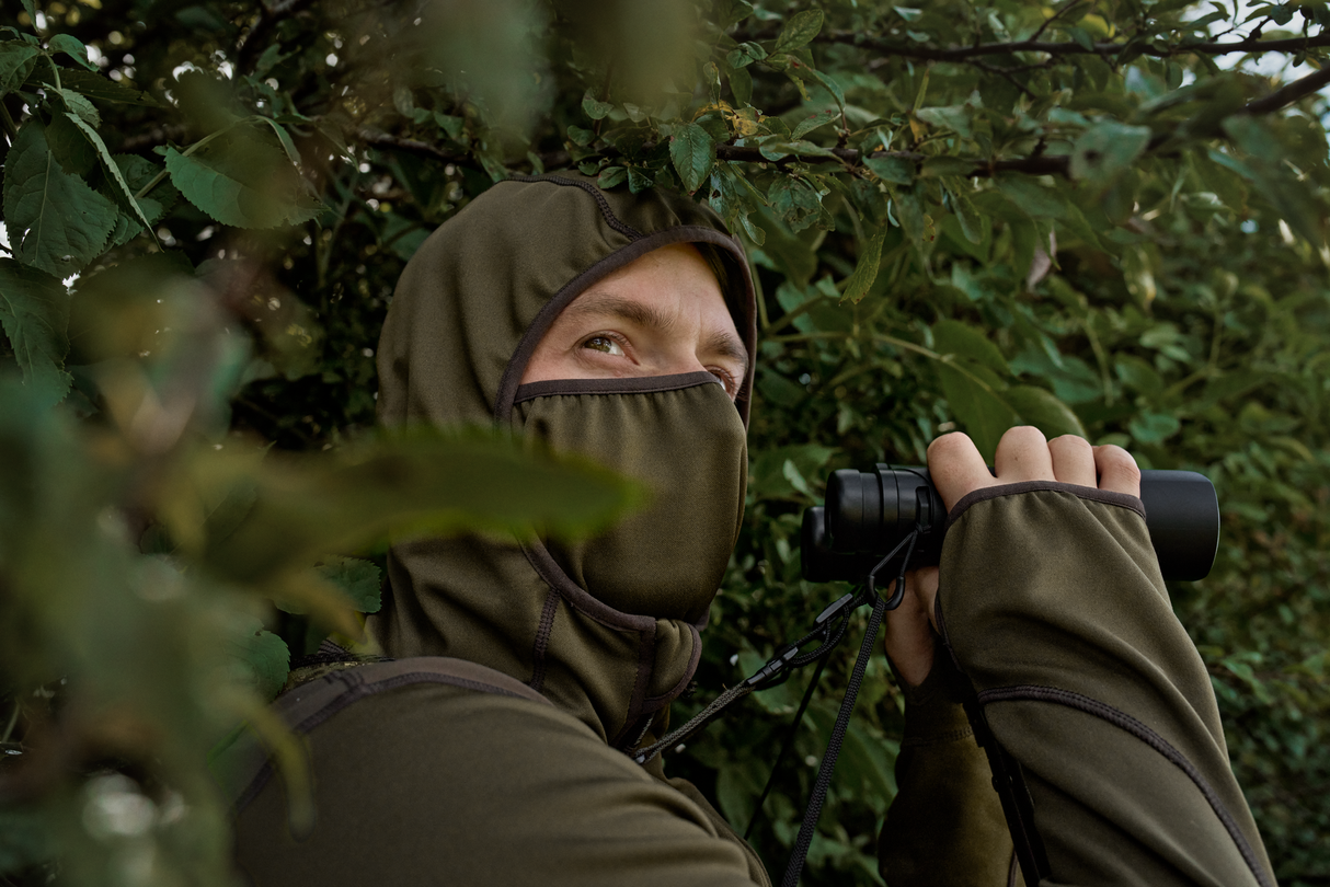 Deer Stalker Fleece-huvtröja med full dragkedja Willow green - Härkila