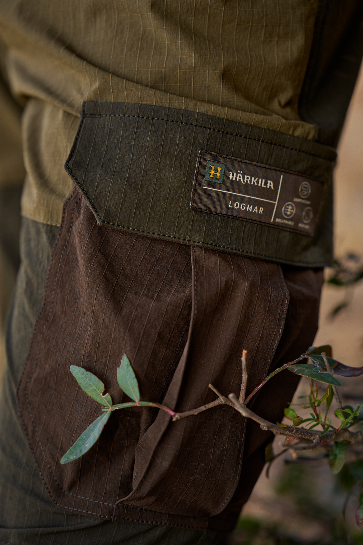 Logmar Lättviktiga Zip-off Byxor Dark olive/Willow green - Härkila