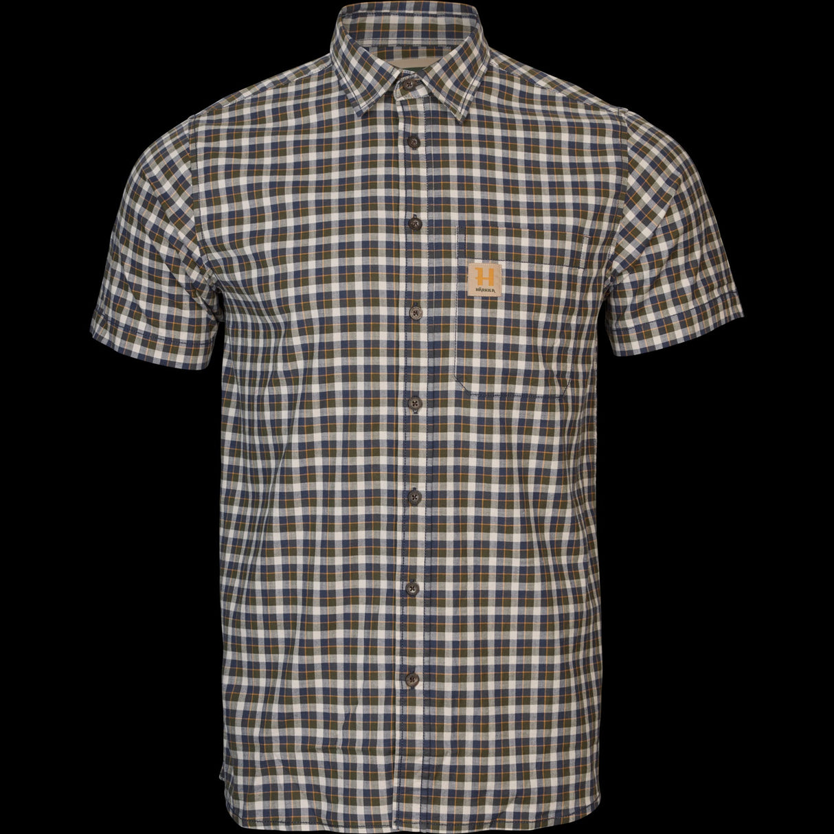 Fjell S/S-skjorta Naval Blue Check - Härkila