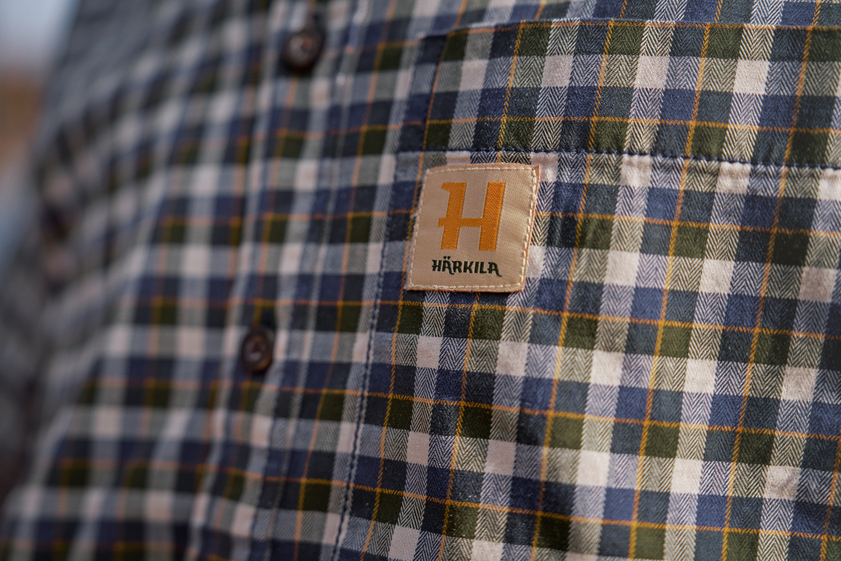 Fjell S/S-skjorta Naval Blue Check - Härkila
