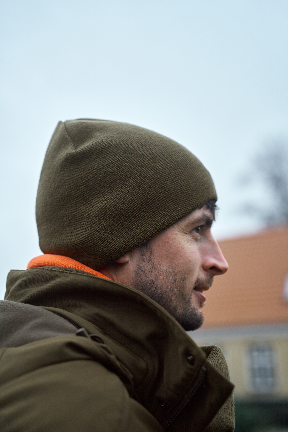 Vändbar mössa Willow green/Orange