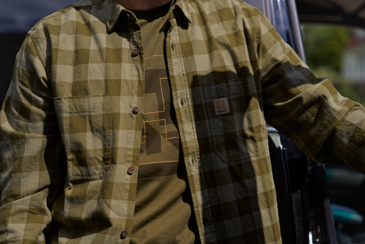 Skandinavisk L/S-skjorta Dark olive check - Härkila