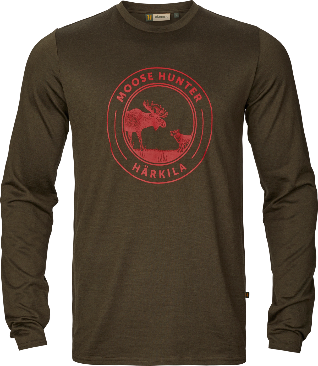 Game långärmad T-shirt Willow green moose