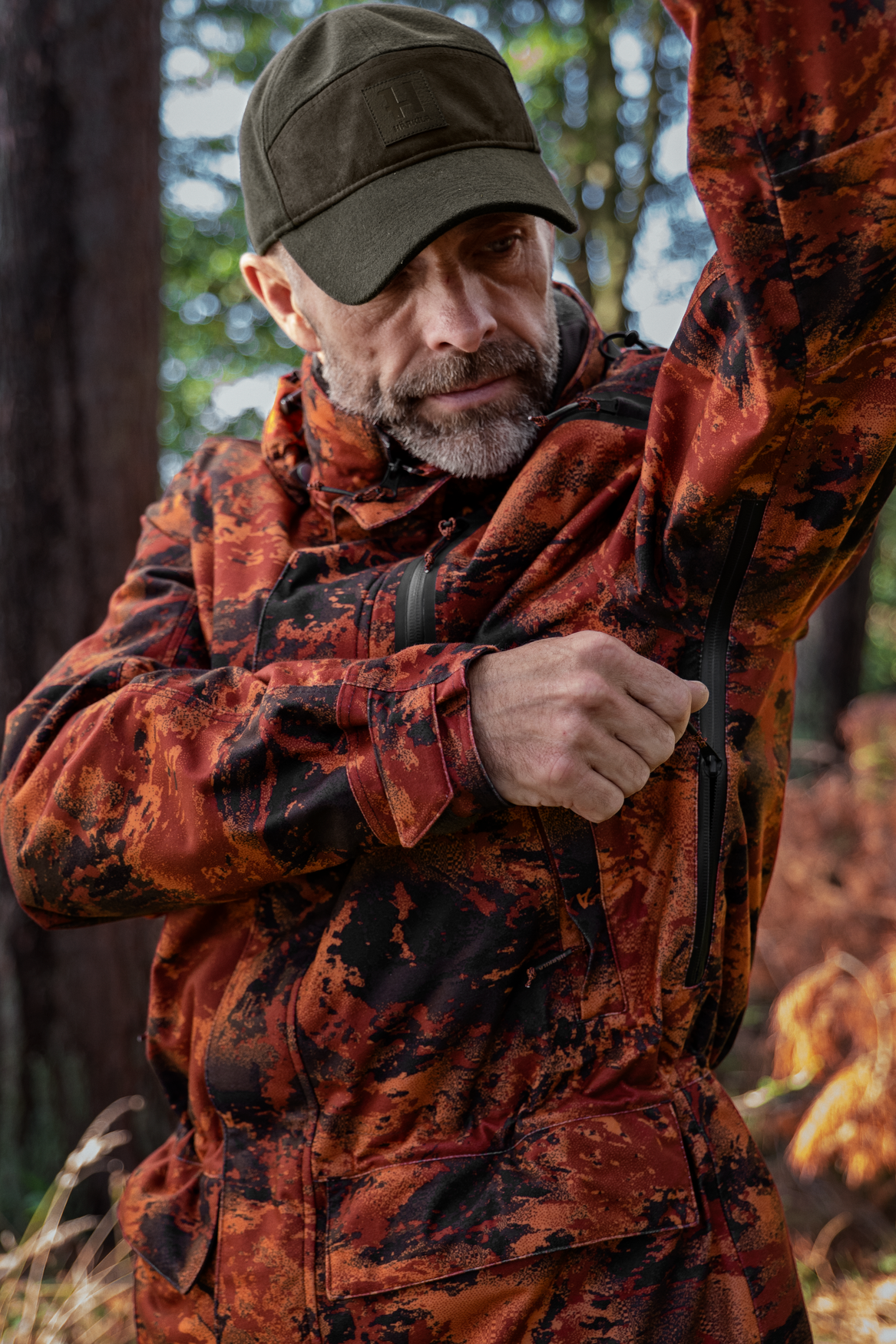 Forest Hunter GTX Camo Lång Jacka - AXIS MSP®Autumn Orange – Härkila