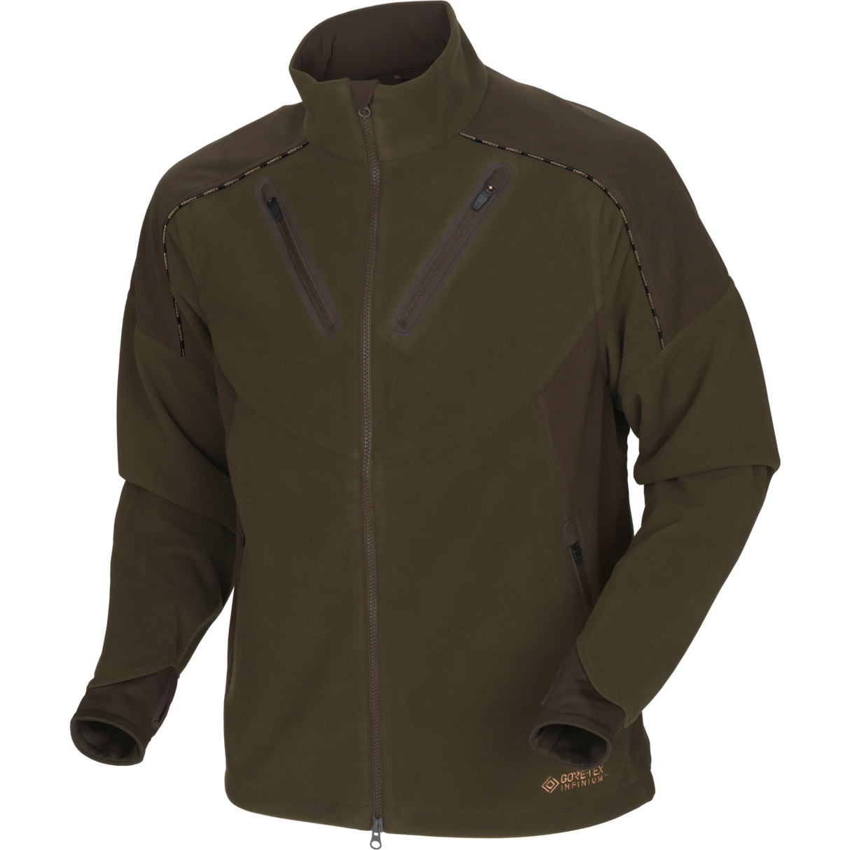 Mountain Hunter fleece jacka Hunting green/Shadow brown - Härkila