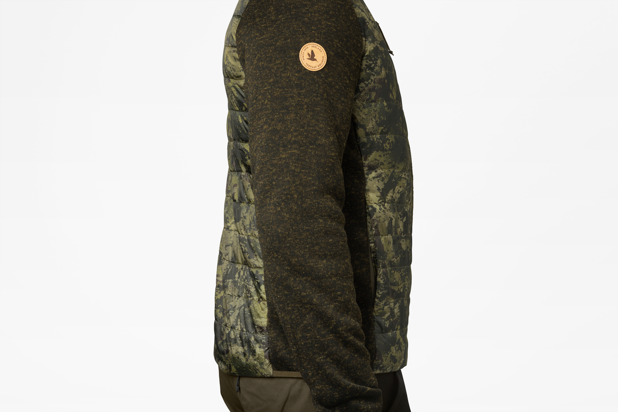 Theo Hybrid Kamouflage Fleeceväst Pine green/InVis green - Seeland