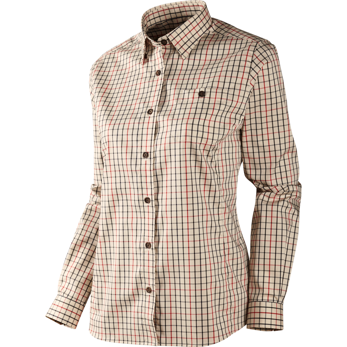 Lancaster Lady L/S skjorta Red check - Härkila
