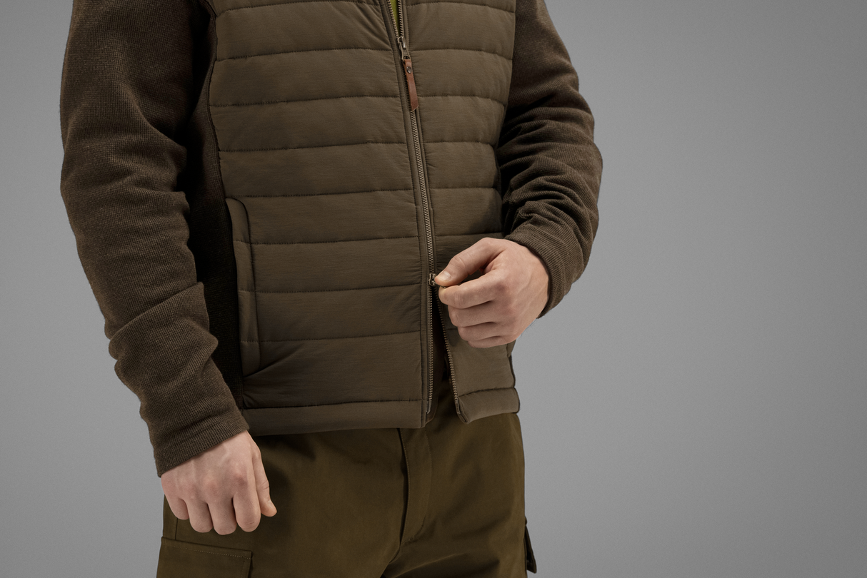 Retrieve Insulated cardigantröja Dark warm olive - Härkila