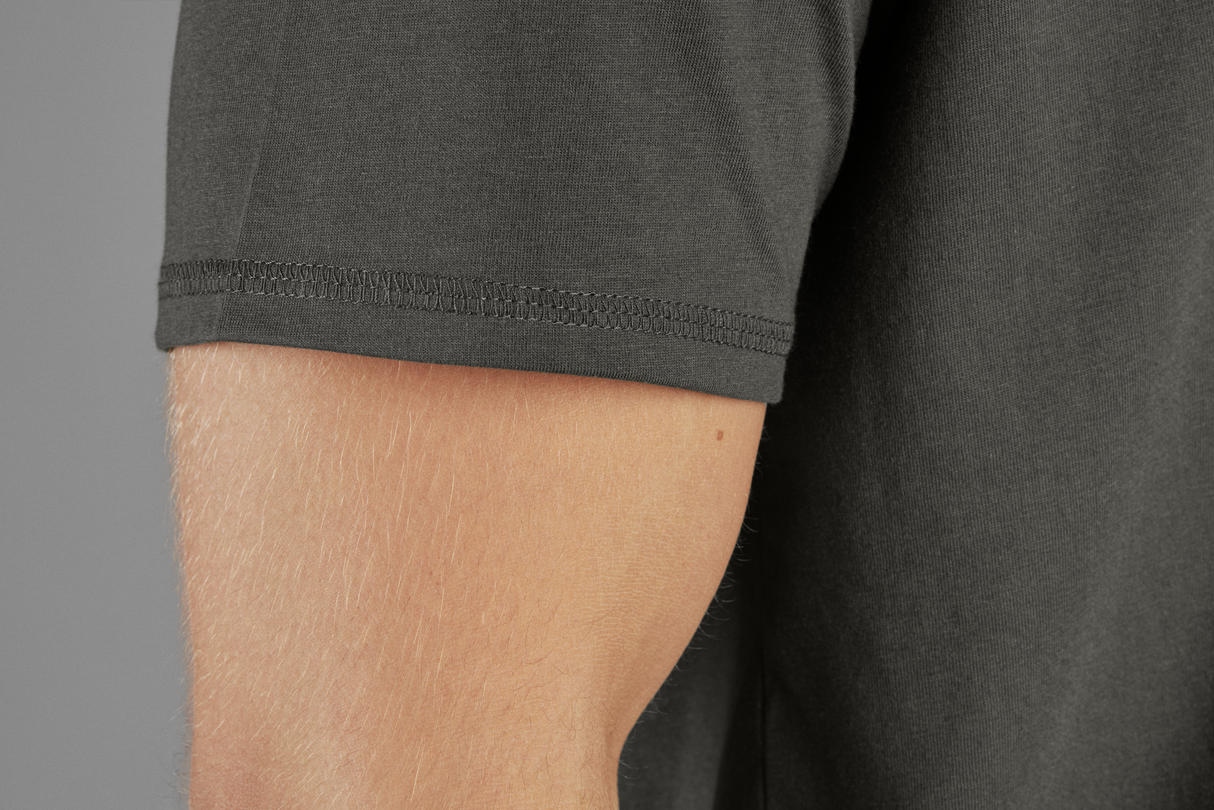 Outdoor 2-pack T-shirt Raven/Pine green - Seeland
