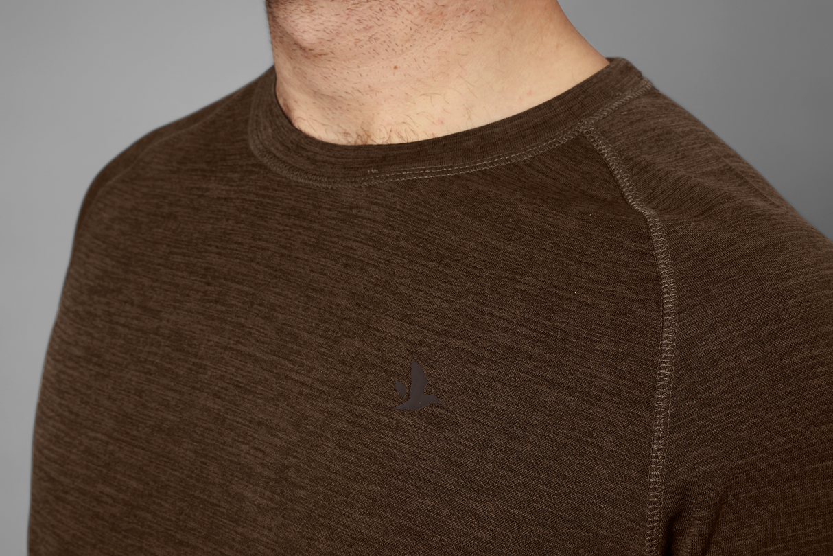 Active S/S t-shirt Demitasse Brun - Seeland