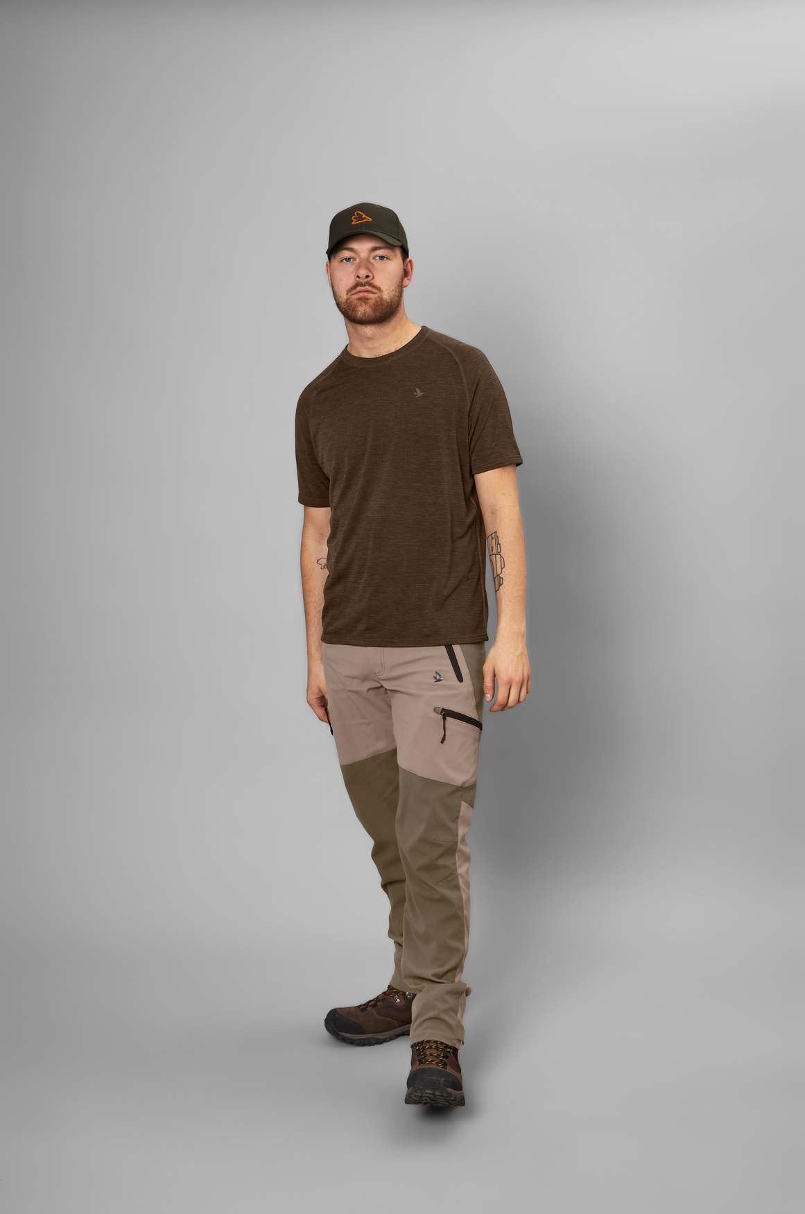 Active S/S t-shirt Demitasse Brun - Seeland