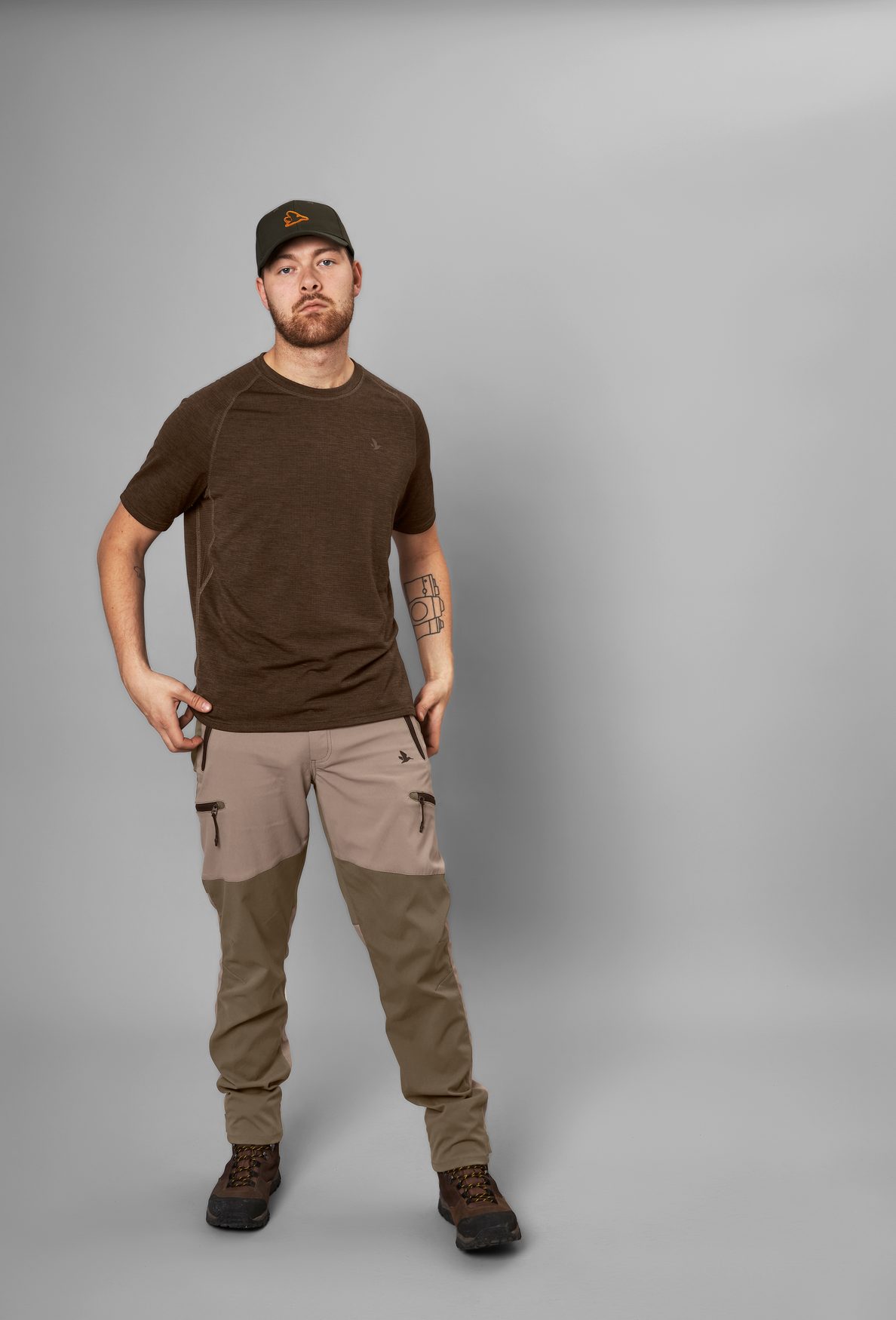 Active S/S t-shirt Demitasse Brun - Seeland