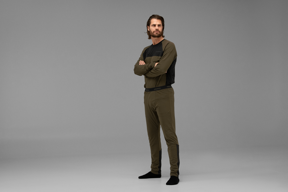 Heat långkalsonger Willow green/Svart - Härkila
