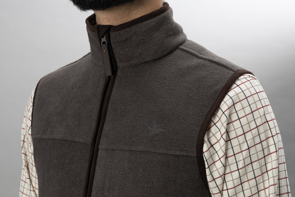 Woodcock Earl Fleece väst Dark Grey Melange - Seeland