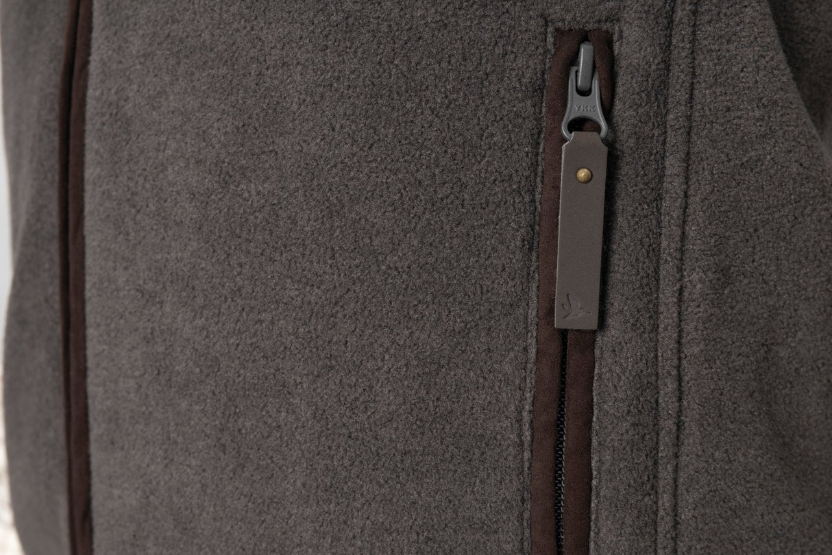 Woodcock Earl Fleece väst Dark Grey Melange - Seeland