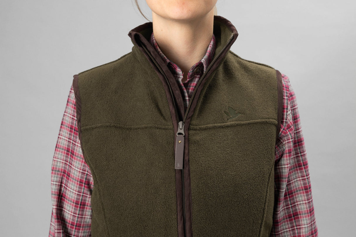 Woodcock Ivy Fleece Väst Pine green melange - Seeland