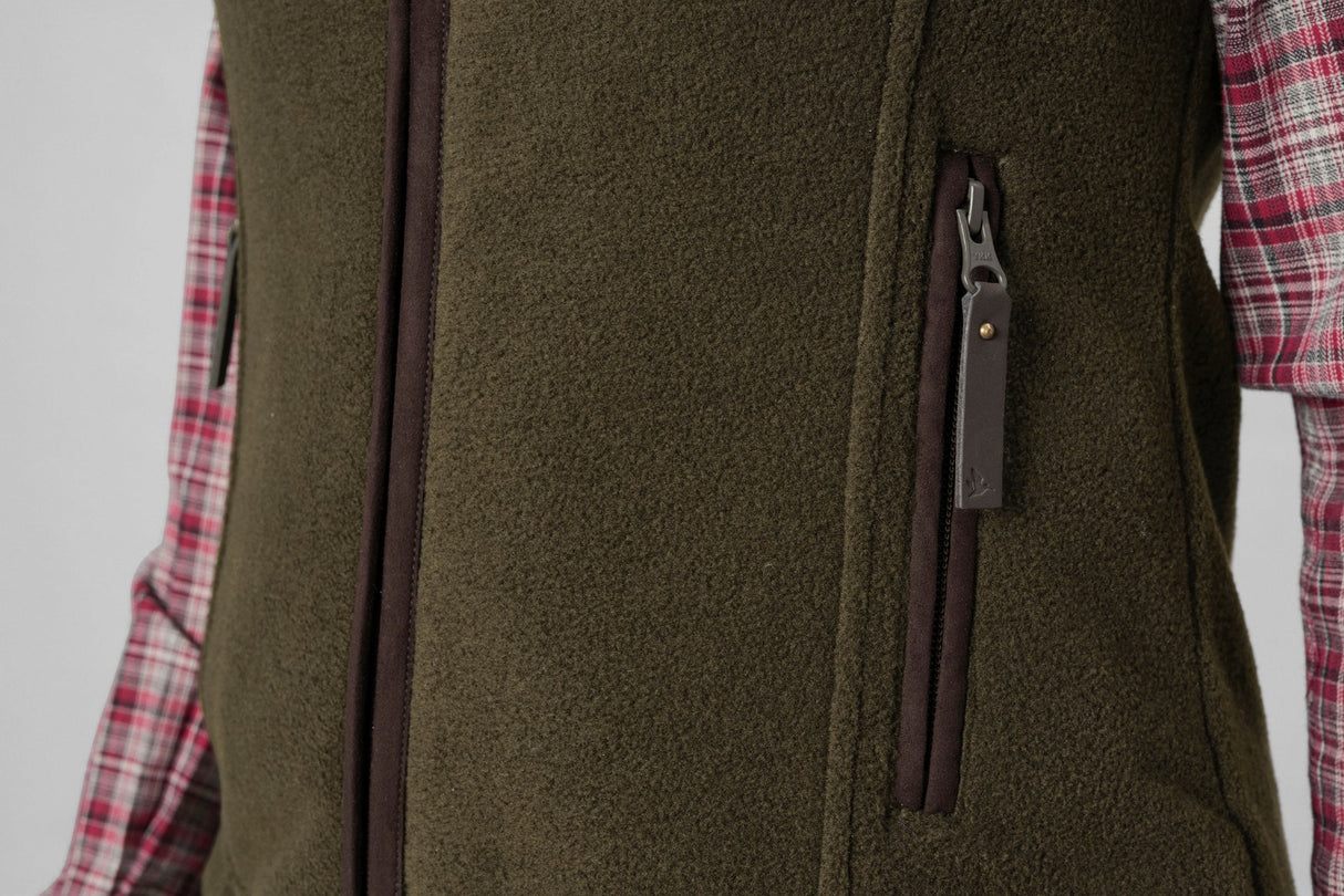 Woodcock Ivy Fleece Väst Pine green melange - Seeland