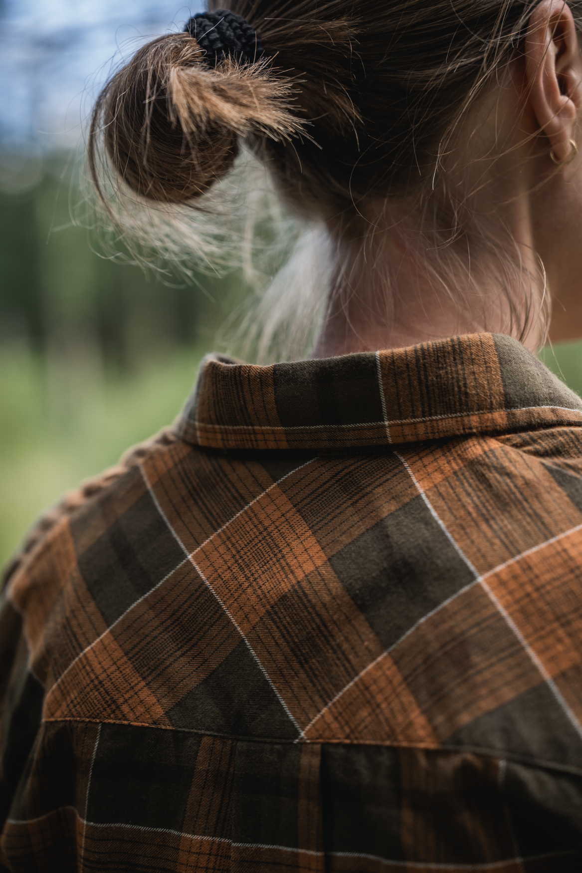 Skye Flannel skjorta för kvinnor Grizzly Brown/Terracotta Check - Seeland