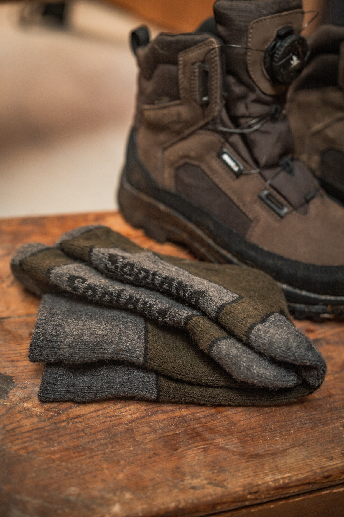 Field Thermo Strumpor - 2Pack - Pine Green Melange/Grey Melange – Seeland