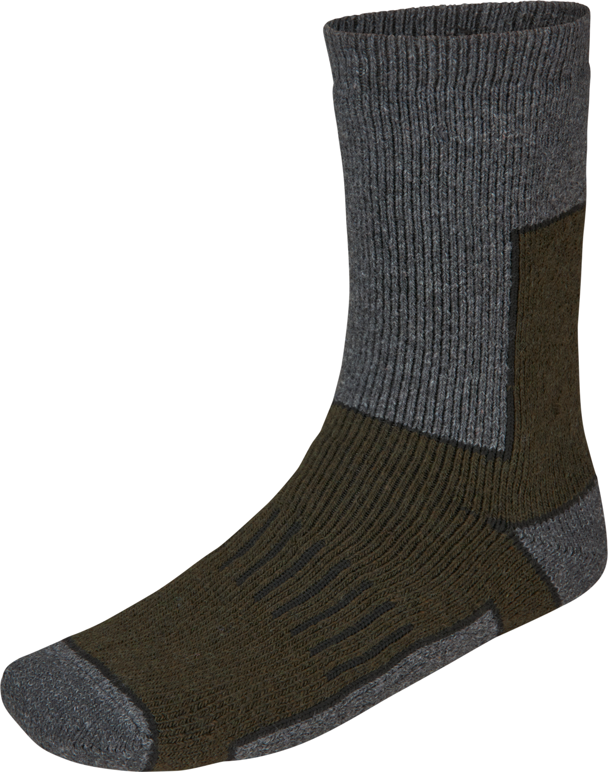 Field Thermo Strumpor - 2Pack - Pine Green Melange/Grey Melange – Seeland