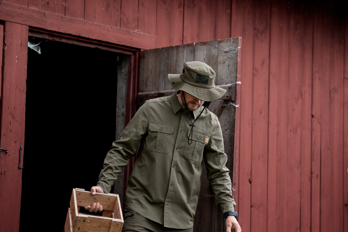 Selous L/S Cargo Skjorta - Grape Leaf – Seeland