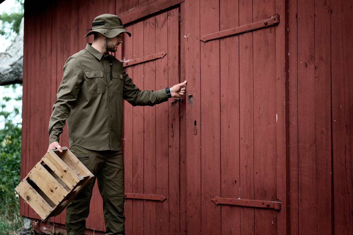Selous L/S Cargo Skjorta - Grape Leaf – Seeland