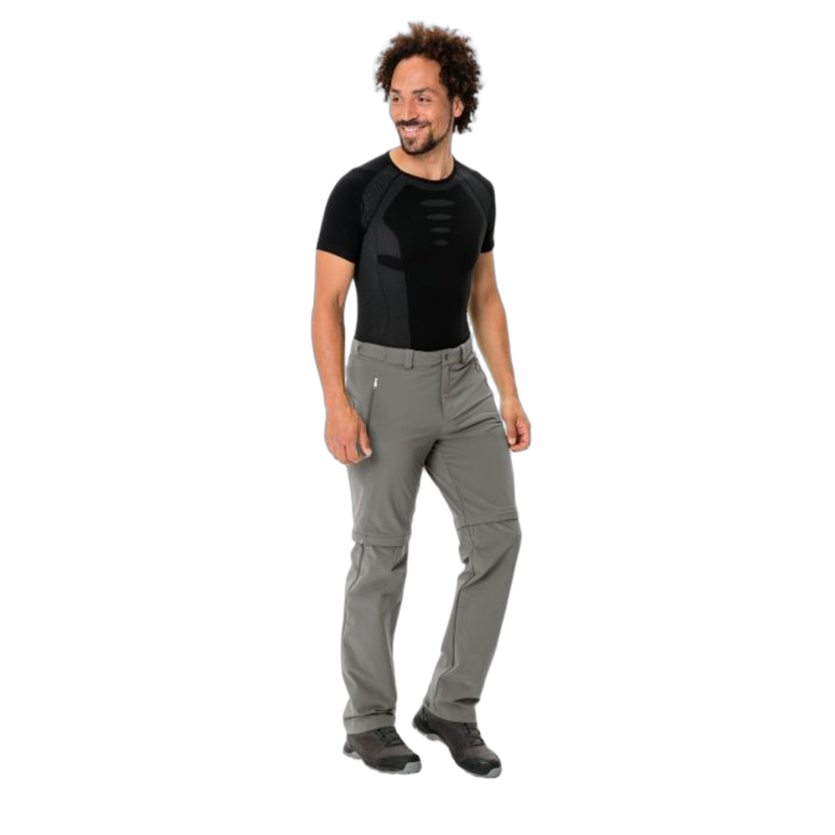 Herr Farley Stretch T-Zip Byxor III Stone Grey – Vaude