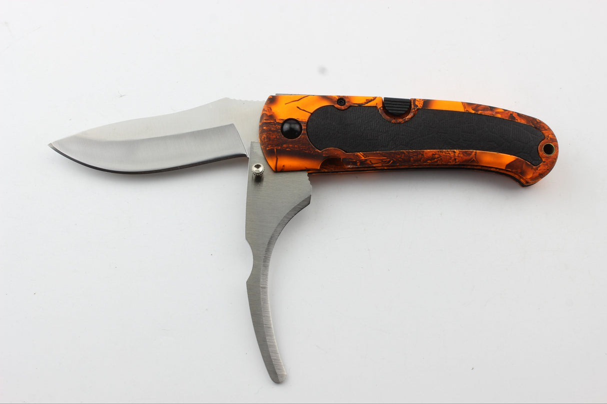 Orange camo kniv 2 blad – HuntElite
