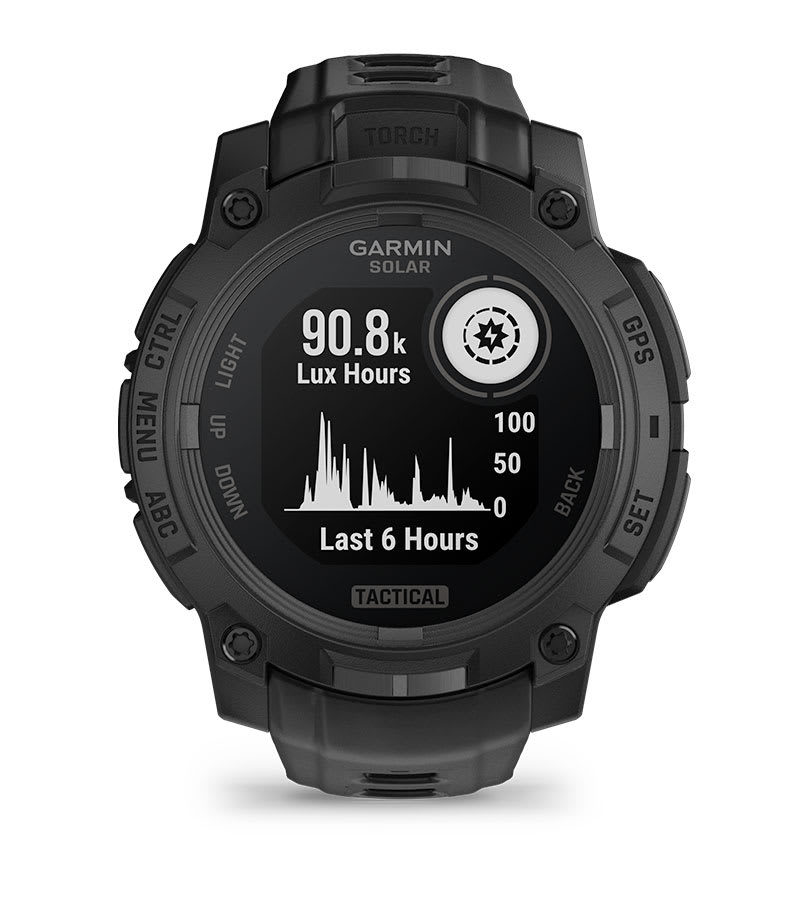 Instinct® 3 – 45 mm, Solar, Tactical Edition, Svart med Svart rem – Garmin