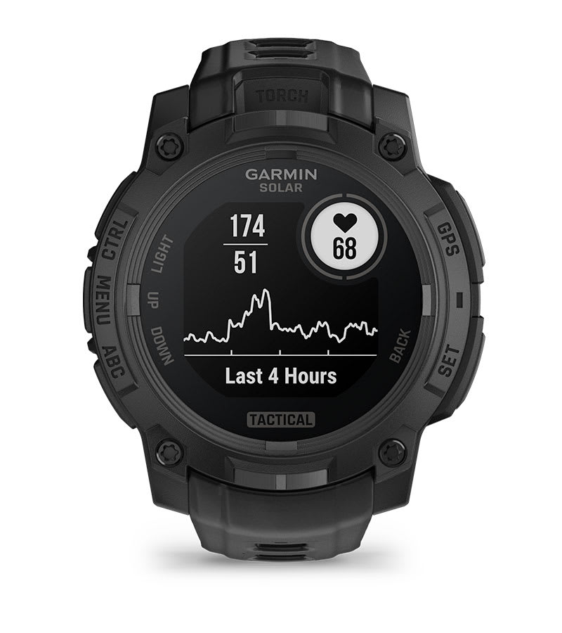 Instinct® 3 – 45 mm, Solar, Tactical Edition, Svart med Svart rem – Garmin