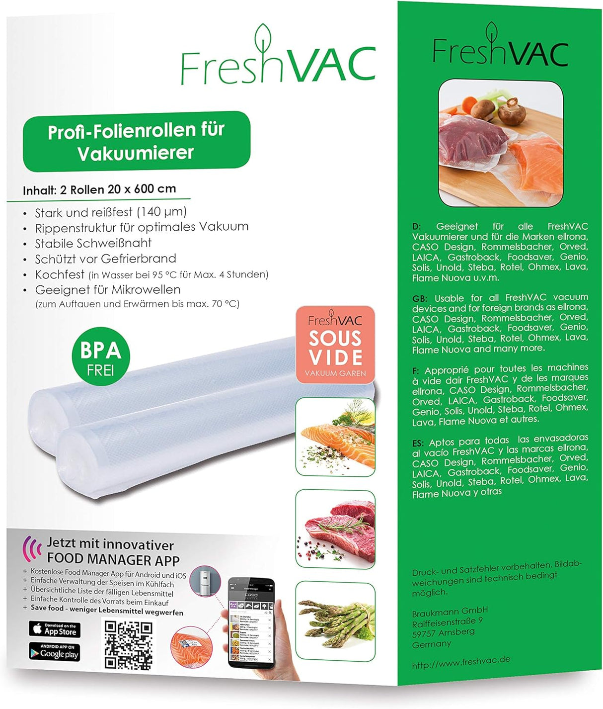 FreshVAC Pro folierullar 20x600 cm – FreshVAC