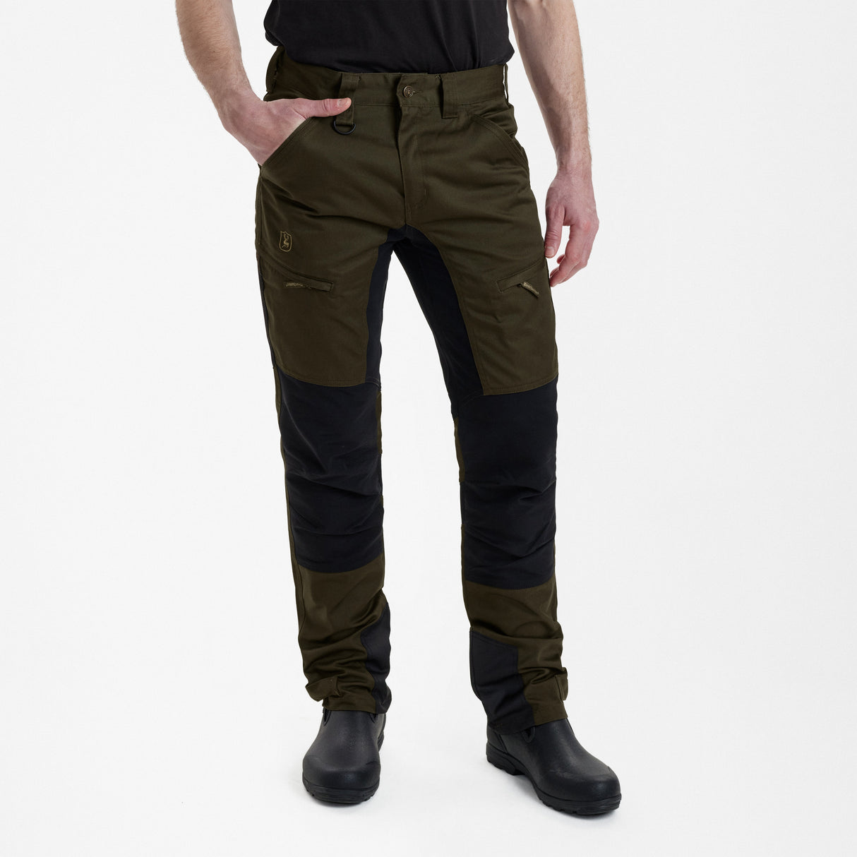 Rogaland Stretchbyxor med kontrast - Kort - Adventure Green - Deerhunter